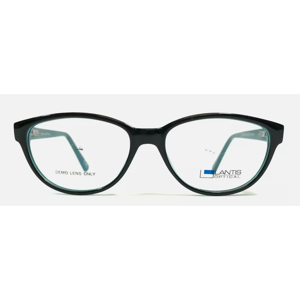 LANTIS OPTICAL L6017 BLACK BLUE WOMENS EYEGLASSES FRAMES 52-16-135